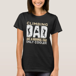 Camiseta Montanha Subindo Pedra Escalada Padre Climber Pai