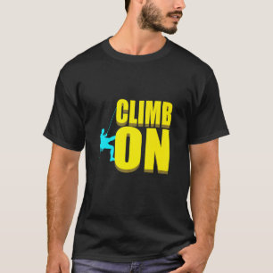 Camiseta Montanha Subindo Pedra Escalando Ideia Clima