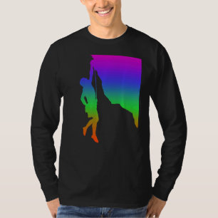 Camiseta Montanha Subindo Sombras Em Cor Arco-Íris