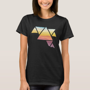 Camiseta Montanha Viagem Gorgegegeek Abstrato de Prism Trip