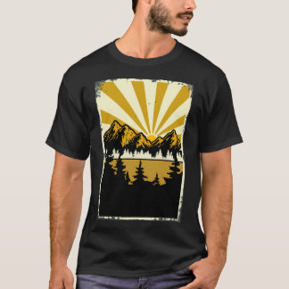 Camiseta Montanhas Amarelas Vintage