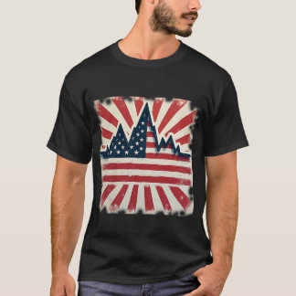 Camiseta Montanhas Americanas e Sunburst