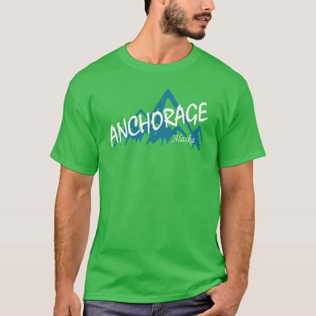Camiseta Montanhas Anchorage Alasca (Frente)