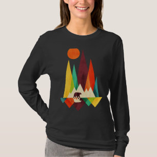Camiseta Montanhas Bear Sun Abstrato