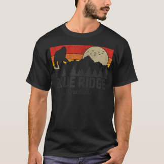 Camiseta Montanhas Blue Ridge Bigfoot Caminhada Vintage