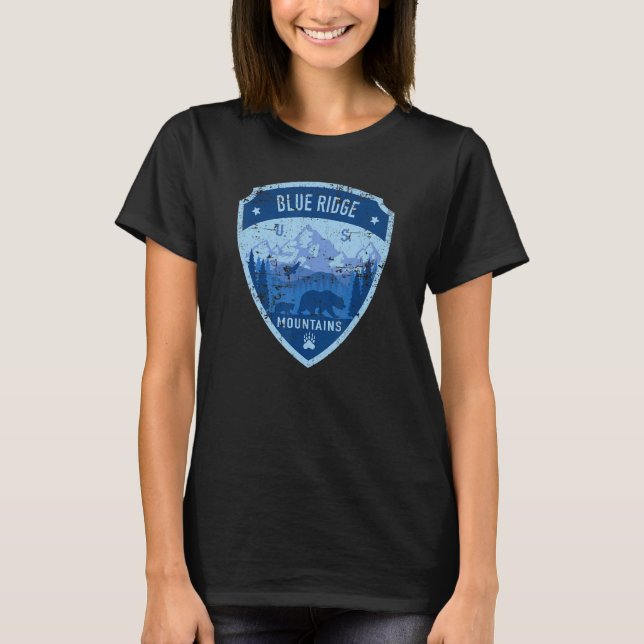 Camiseta Montanhas Blue Ridge EUA Design (Frente)