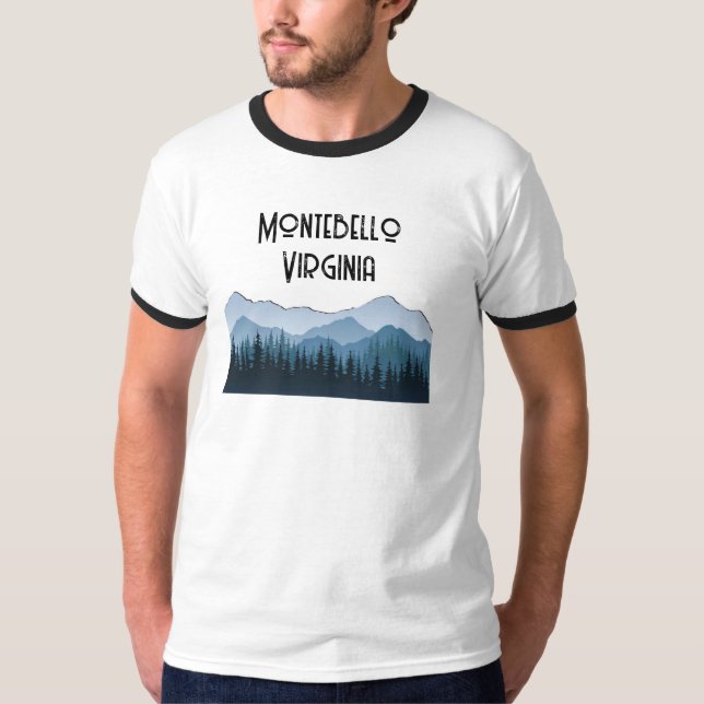 Camiseta Montanhas Blue Ridge, Montebello personalizável (Frente)
