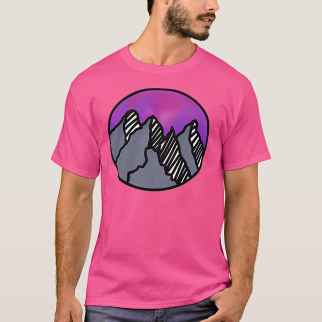 Camiseta Montanhas ) Capa de baseball (Frente)