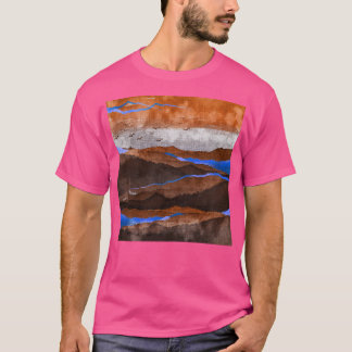 Camiseta Montanhas Castanho-Chocolate com Destaques Azure A