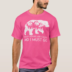 Camiseta Montanhas Chamam Urso Caminhando O Vaso Natural