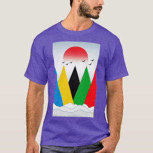Camiseta Montanhas com limite vertical montando dan