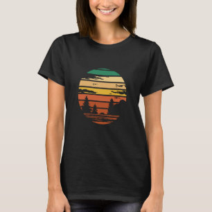 Camiseta Montanhas da Floresta Retrorna Acampando Subindo