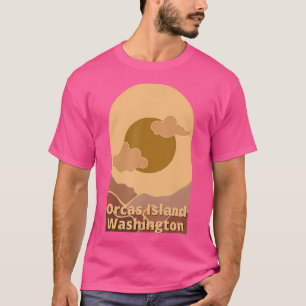 Camiseta Montanhas da Floresta Wa, Ilha Orcas, Subindo