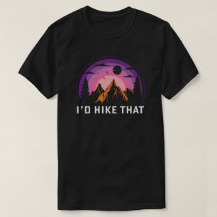 Camiseta montanhas de acampamento wanderlust, caminhada