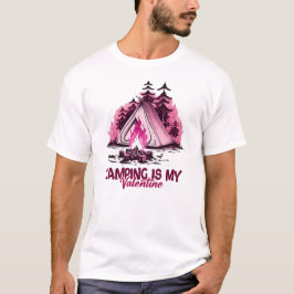 Camiseta montanhas de acampamento wanderlust, caminhada