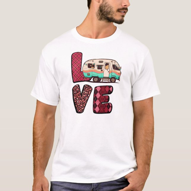 Camiseta montanhas de acampamento wanderlust, caminhada (Frente)