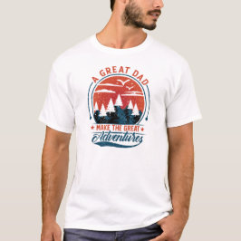 Camiseta montanhas de acampamento wanderlust, caminhada