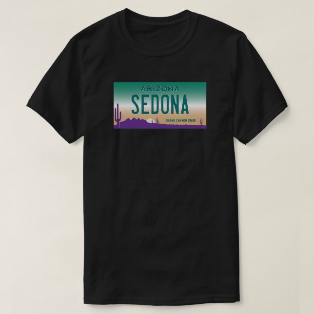 Camiseta Montanhas de Arizona de Sedona em Placas ao Ar Liv (Frente do Design)