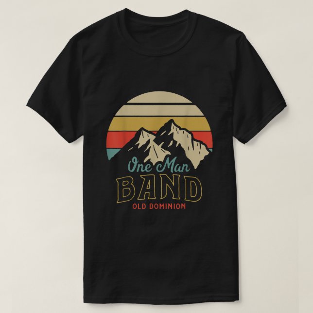 Camiseta Montanhas de Banda do velho Dominion One Man (Frente do Design)