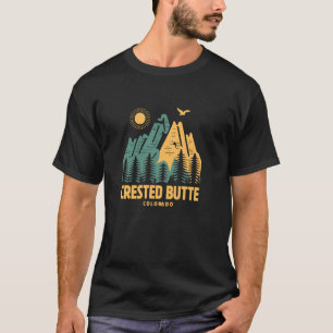 Camiseta Montanhas de Butte Crested Colorado Caminhando ao