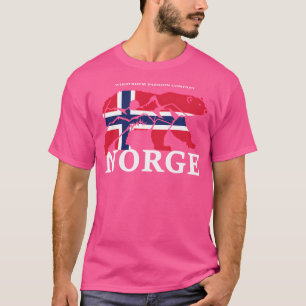 Camiseta Montanhas de Caminho de Urso da Noruega Expedição