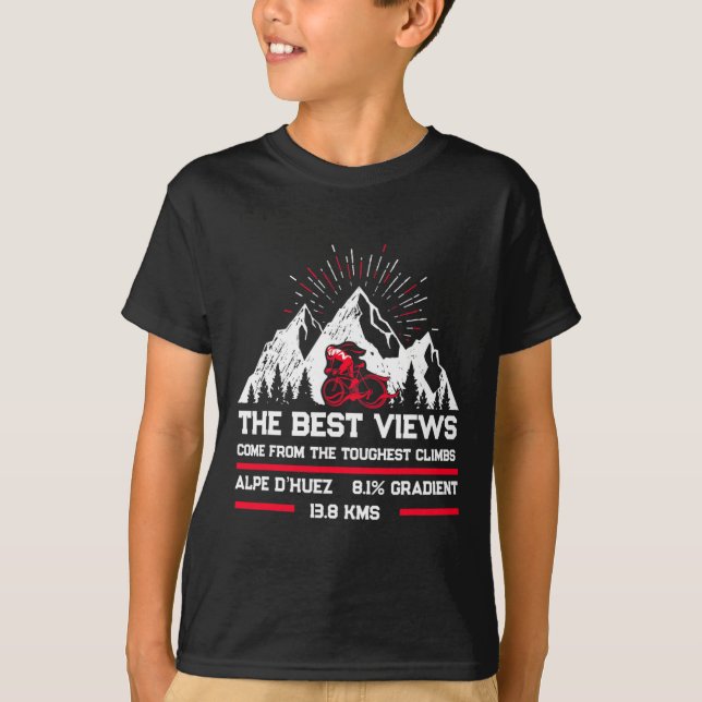 Camiseta Montanhas de Ciclismo Alpe D'huez (Frente)