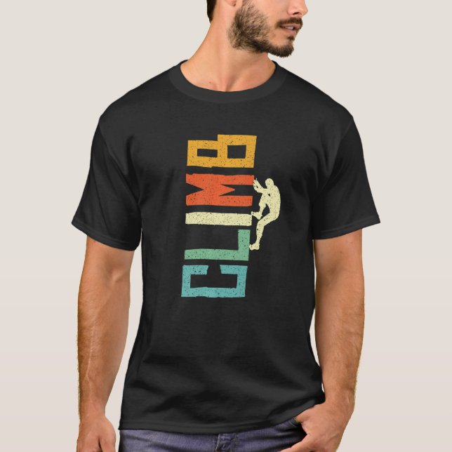Camiseta Montanhas de Escala de Pedra Escalada Escalada P (Frente)