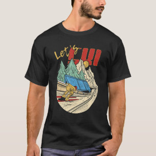 Camiseta Montanhas de Esqui Retro Resort de Esqui dos Anos