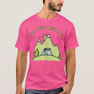 Camiseta Montanhas de San Luis Obispo subindo acampamento