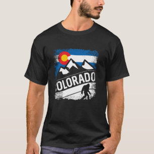 Camiseta Montanhas de Trilhos do Bigfoot Colorado