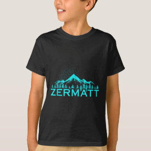 Camiseta Montanhas de Zermatt Esqui Alpino Alpes Suíços Suí