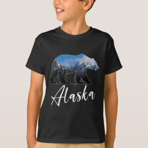 Camiseta Montanhas do Alasca Uram Grizzly, Estado do Alasca