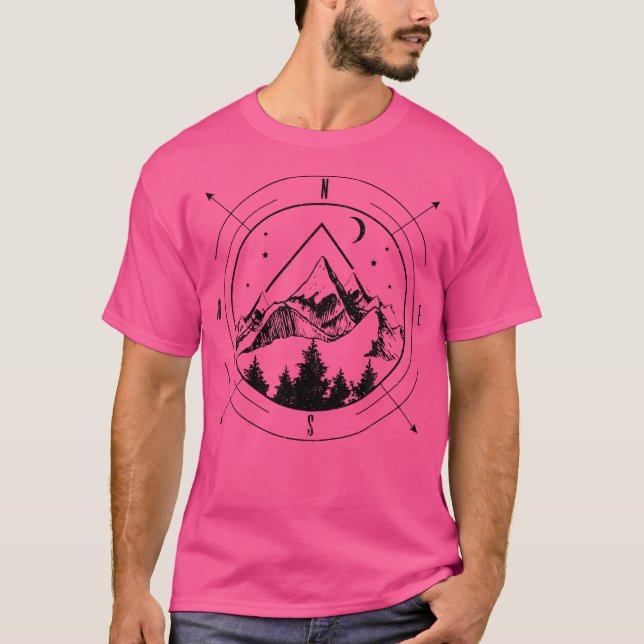 Camiseta Montanhas do Caminho Campos Naturais Compass Outdo (Frente)