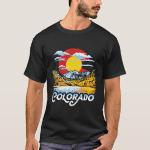 Camiseta Montanhas do Colorado Flag Maroon Bells