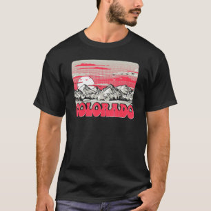 Camiseta Montanhas do Colorado Vintage Oitenta com Gráfico 