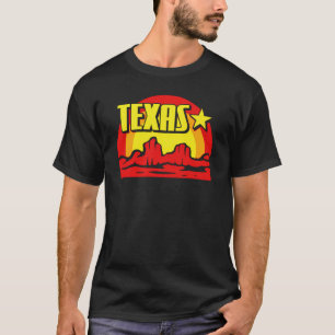 Camiseta Montanhas do Deserto do Texas Retro Vintage Pôr do