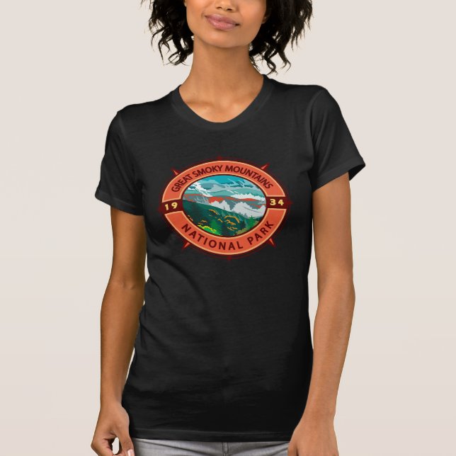 Camiseta Montanhas do Enfumaçado excelente Parque Nacional  (Frente)