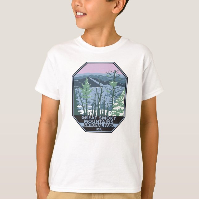 Camiseta Montanhas do Enfumaçado excelente Parque Nacional  (Frente)