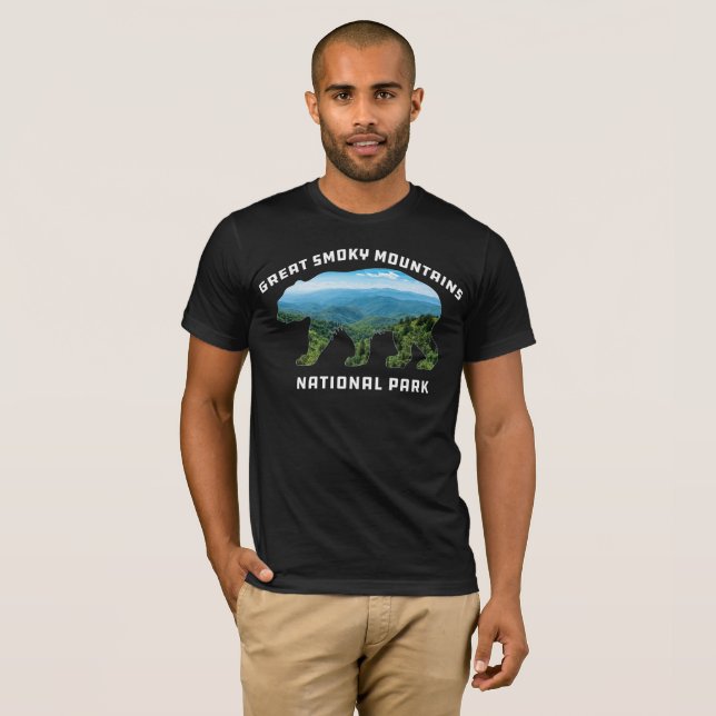 Camiseta Montanhas do Enfumaçado excelente Parque Nacional  (Frente Completa)