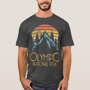 Camiseta Montanhas do Parque Nacional da Olimpiadas Retro,