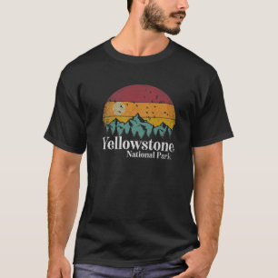 Camiseta Montanhas do Parque Nacional Yellowstone Retro Hip