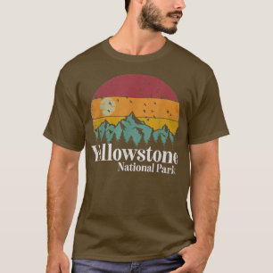 Camiseta Montanhas do Parque Nacional Yellowstone Retro Hip