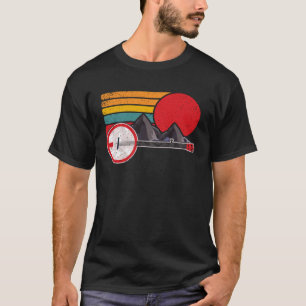 Camiseta Montanhas do Retro Banjo e Estilo do Surf de Desen