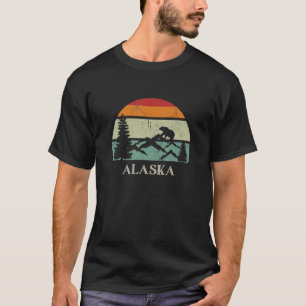Camiseta Montanhas do Sol e Urso Grizzly Alaska Sou