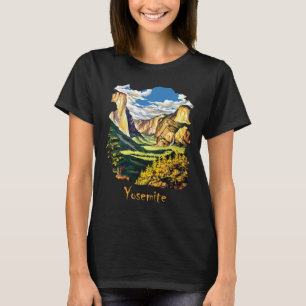Camiseta Montanhas do Vale de Yosemite Natureza Viagem