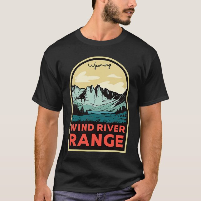 Camiseta Montanhas do Vind River Wyoming (Frente)