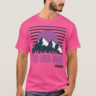 Camiseta Montanhas do Vind River Wyoming Caminhando ao Exte