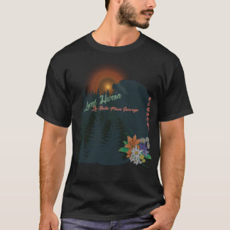 Camiseta Montanhas E Flores De Pinheiros