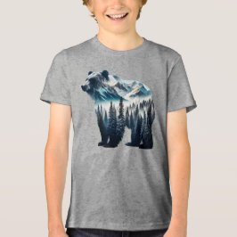 Camiseta Montanhas e florestas de Ursos Grizzles