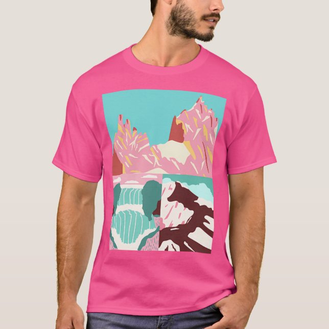 Camiseta Montanhas E Neve Ativas (Frente)